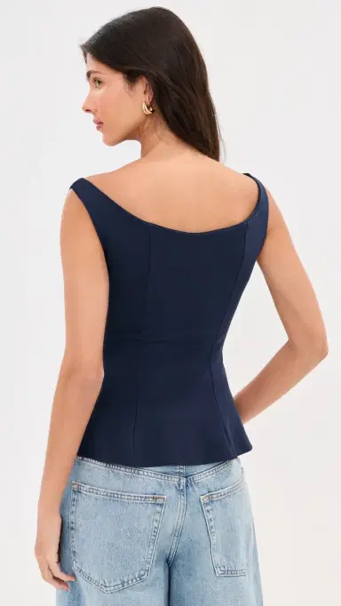 LE BOP Ponte Off houlder Top Navy | Thumbnail 3 LE BOP Ponte Off houlder Top Navy | Thumbnail 3