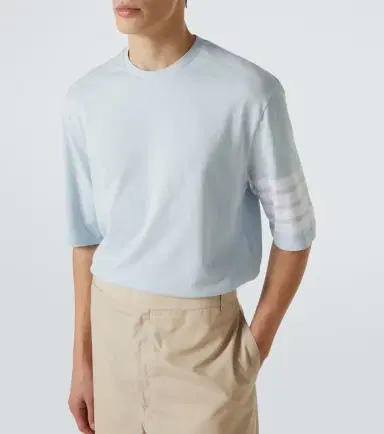 Thom Browne 4-Bar cotton jersey T-shirt | Thumbnail 3 Thom Browne 4-Bar cotton jersey T-shirt | Thumbnail 3