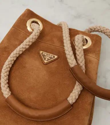 Prada Mariner Small suede bucket bag | Thumbnail 2 Prada Mariner Small suede bucket bag | Thumbnail 2