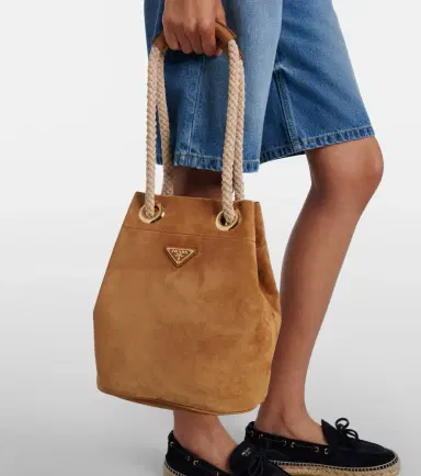Prada Mariner Small suede bucket bag | Thumbnail 6 Prada Mariner Small suede bucket bag | Thumbnail 6