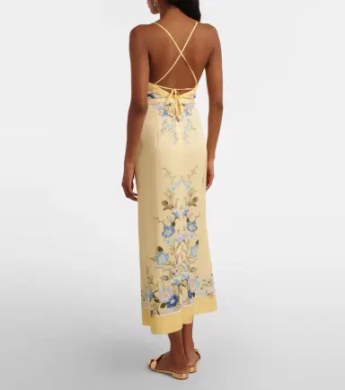 Self-Portrait Floral silk satin maxi dress | Thumbnail 2 Self-Portrait Floral silk satin maxi dress | Thumbnail 2