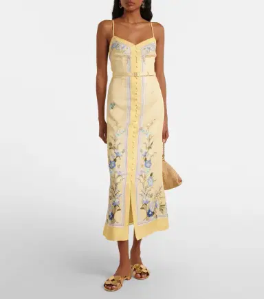 Self-Portrait Floral silk satin maxi dress | Thumbnail 5 Self-Portrait Floral silk satin maxi dress | Thumbnail 5