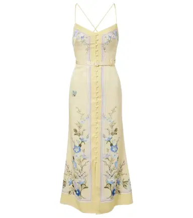 Self-Portrait Floral silk satin maxi dress | Thumbnail 1 Self-Portrait Floral silk satin maxi dress | Thumbnail 1