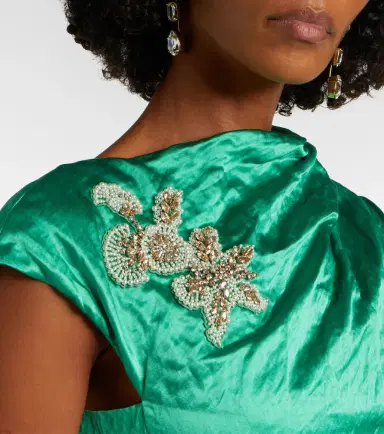 Erdem Draped embellished satin gown | Thumbnail 4 Erdem Draped embellished satin gown | Thumbnail 4