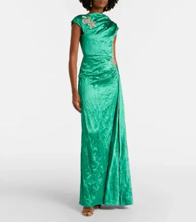 Erdem Draped embellished satin gown | Thumbnail 5 Erdem Draped embellished satin gown | Thumbnail 5