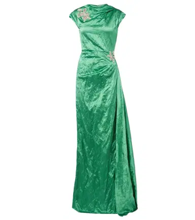 Erdem Draped embellished satin gown | Thumbnail 1 Erdem Draped embellished satin gown | Thumbnail 1