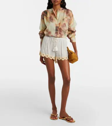 Ulla Johnson Liya crochet-trimmed cotton shorts | Thumbnail 2 Ulla Johnson Liya crochet-trimmed cotton shorts | Thumbnail 2