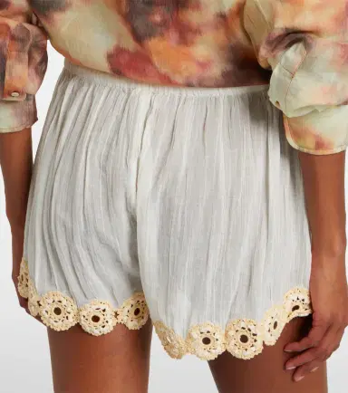 Ulla Johnson Liya crochet-trimmed cotton shorts | Thumbnail 3 Ulla Johnson Liya crochet-trimmed cotton shorts | Thumbnail 3