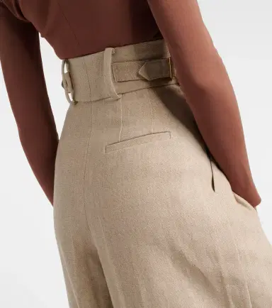 Elie Saab Linen and cotton canvas wide-leg pants | Thumbnail 5 Elie Saab Linen and cotton canvas wide-leg pants | Thumbnail 5
