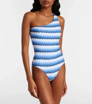 Melissa Odabash Madrid chevron one-shoulder swimsuit | Thumbnail 4 Melissa Odabash Madrid chevron one-shoulder swimsuit | Thumbnail 4