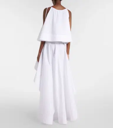 Stella McCartney Asymmetric ruffled cotton poplin miniskirt | Thumbnail 2 Stella McCartney Asymmetric ruffled cotton poplin miniskirt | Thumbnail 2