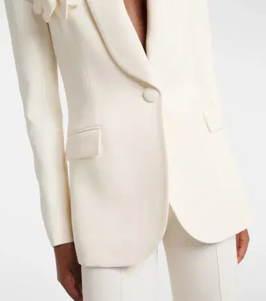 Elie Saab Floral-appliqué cady blazer | Thumbnail 7 Elie Saab Floral-appliqué cady blazer | Thumbnail 7