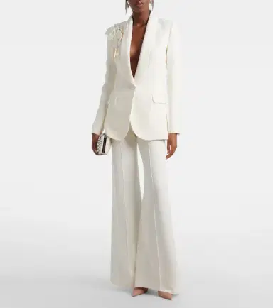 Elie Saab High-rise cady wide-leg pants | Thumbnail 4 Elie Saab High-rise cady wide-leg pants | Thumbnail 4