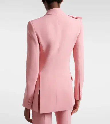 Elie Saab Floral-appliqué cady blazer | Thumbnail 3 Elie Saab Floral-appliqué cady blazer | Thumbnail 3