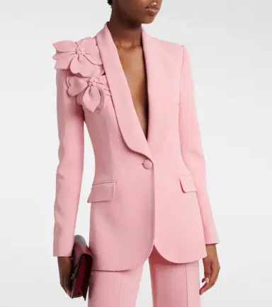Elie Saab Floral-appliqué cady blazer | Thumbnail 5 Elie Saab Floral-appliqué cady blazer | Thumbnail 5