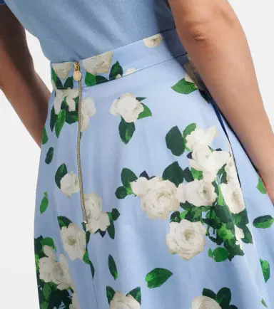 Carolina Herrera Floral faille midi skirt | Thumbnail 2 Carolina Herrera Floral faille midi skirt | Thumbnail 2