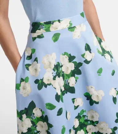 Carolina Herrera Floral faille midi skirt | Thumbnail 3 Carolina Herrera Floral faille midi skirt | Thumbnail 3