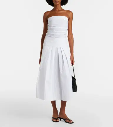 Proenza Schouler White Label Nessa cotton-blend midi skirt | Thumbnail 2 Proenza Schouler White Label Nessa cotton-blend midi skirt | Thumbnail 2