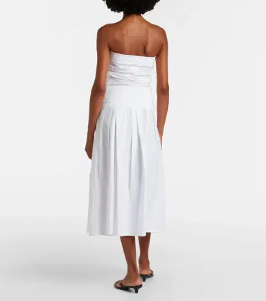 Proenza Schouler White Label Nessa cotton-blend midi skirt | Thumbnail 3 Proenza Schouler White Label Nessa cotton-blend midi skirt | Thumbnail 3