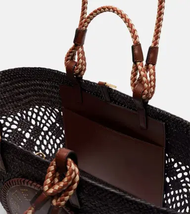 Stella McCartney Logo Large raffia basket bag | Thumbnail 2 Stella McCartney Logo Large raffia basket bag | Thumbnail 2