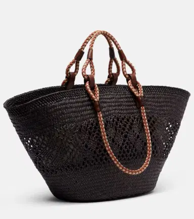 Stella McCartney Logo Large raffia basket bag | Thumbnail 3 Stella McCartney Logo Large raffia basket bag | Thumbnail 3