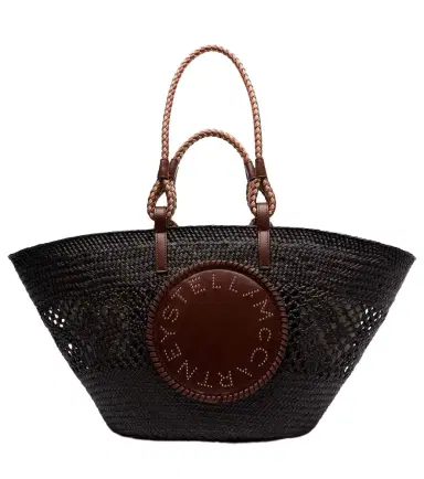 Stella McCartney Logo Large raffia basket bag | Thumbnail 1 Stella McCartney Logo Large raffia basket bag | Thumbnail 1