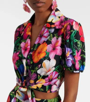 Dolce & Gabbana Floral crop top | Thumbnail 4 Dolce & Gabbana Floral crop top | Thumbnail 4