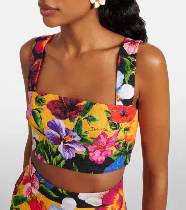 Dolce & Gabbana Floral crop top | Thumbnail 4 Dolce & Gabbana Floral crop top | Thumbnail 4