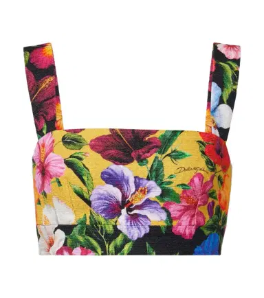 Dolce & Gabbana Floral crop top | Thumbnail 1 Dolce & Gabbana Floral crop top | Thumbnail 1