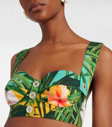 Dolce & Gabbana Floral cotton crop top | Thumbnail 5 Dolce & Gabbana Floral cotton crop top | Thumbnail 5