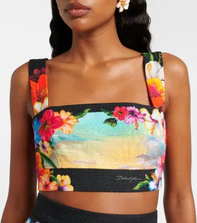 Dolce & Gabbana Printed crop top | Thumbnail 4 Dolce & Gabbana Printed crop top | Thumbnail 4