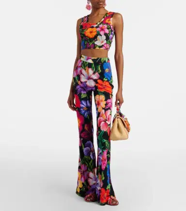 Dolce & Gabbana Floral cotton crop top | Thumbnail 3 Dolce & Gabbana Floral cotton crop top | Thumbnail 3