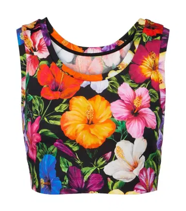 Dolce & Gabbana Floral cotton crop top | Thumbnail 1 Dolce & Gabbana Floral cotton crop top | Thumbnail 1