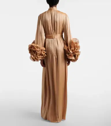 Costarellos Ruffled Lurex georgette gown | Thumbnail 5 Costarellos Ruffled Lurex georgette gown | Thumbnail 5