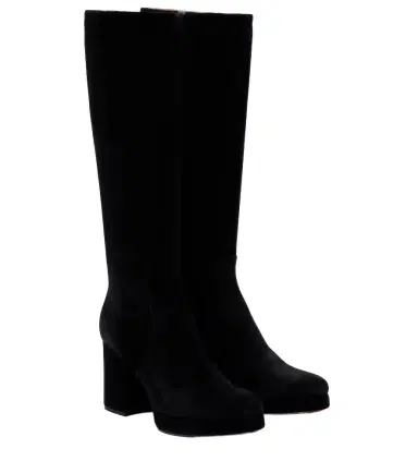 Valentino Garavani Fawcette VLogo suede knee-high boots | Thumbnail 1 Valentino Garavani Fawcette VLogo suede knee-high boots | Thumbnail 1