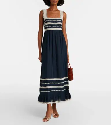 Rixo Malie embroidered midi dress | Thumbnail 4 Rixo Malie embroidered midi dress | Thumbnail 4