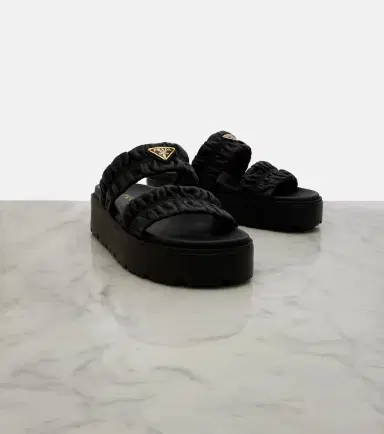 Prada Matelassé leather platform sandals | Thumbnail 4 Prada Matelassé leather platform sandals | Thumbnail 4