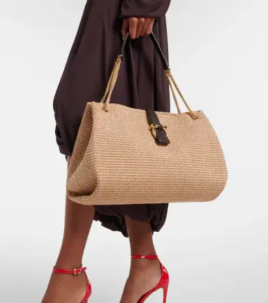 Ferragamo Medium raffia shoulder bag | Thumbnail 5 Ferragamo Medium raffia shoulder bag | Thumbnail 5