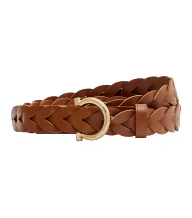 Ferragamo Gancini braided leather belt | Thumbnail 1 Ferragamo Gancini braided leather belt | Thumbnail 1