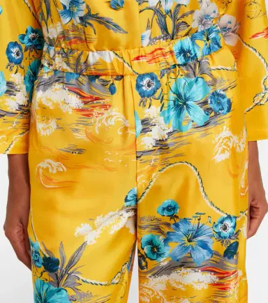 Gucci Floral silk twill wide-leg pants | Thumbnail 4 Gucci Floral silk twill wide-leg pants | Thumbnail 4