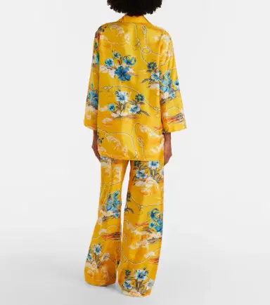 Gucci Floral silk twill wide-leg pants | Thumbnail 6 Gucci Floral silk twill wide-leg pants | Thumbnail 6