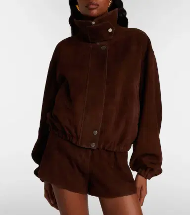 Nour Hammour Pia suede blouson jacket | Thumbnail 3 Nour Hammour Pia suede blouson jacket | Thumbnail 3