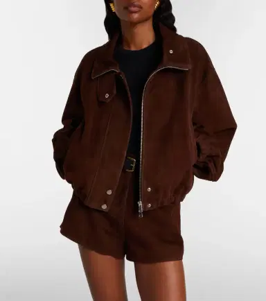 Nour Hammour Pia suede blouson jacket | Thumbnail 4 Nour Hammour Pia suede blouson jacket | Thumbnail 4