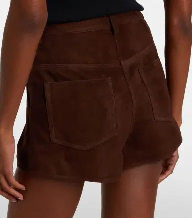 Nour Hammour Leontine suede shorts | Thumbnail 3 Nour Hammour Leontine suede shorts | Thumbnail 3