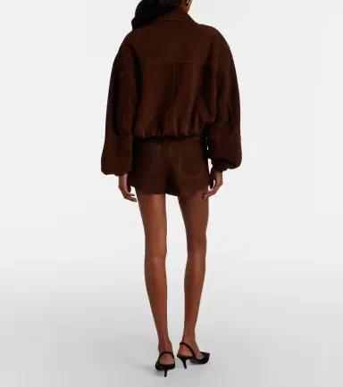 Nour Hammour Leontine suede shorts | Thumbnail 4 Nour Hammour Leontine suede shorts | Thumbnail 4