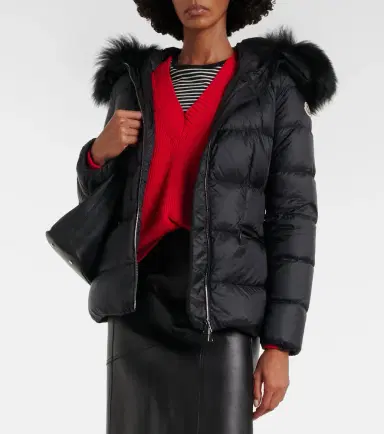 Moncler Boed shearling-trimmed down jacket | Thumbnail 2 Moncler Boed shearling-trimmed down jacket | Thumbnail 2