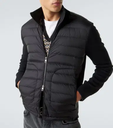 Moncler Tricot down-paneled wool-blend cardigan | Thumbnail 2 Moncler Tricot down-paneled wool-blend cardigan | Thumbnail 2