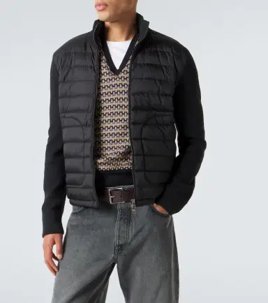 Moncler Tricot down-paneled wool-blend cardigan | Thumbnail 3 Moncler Tricot down-paneled wool-blend cardigan | Thumbnail 3