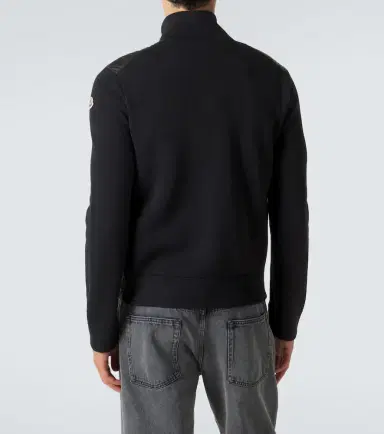 Moncler Tricot down-paneled wool-blend cardigan | Thumbnail 4 Moncler Tricot down-paneled wool-blend cardigan | Thumbnail 4