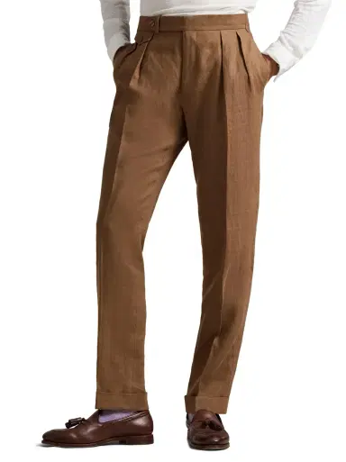Polo Ralph Lauren Pleated Linen Straight-Leg Trousers | Thumbnail 3 Polo Ralph Lauren Pleated Linen Straight-Leg Trousers | Thumbnail 3